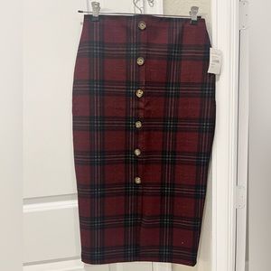 Sanctuary Red and Black plaid skirt